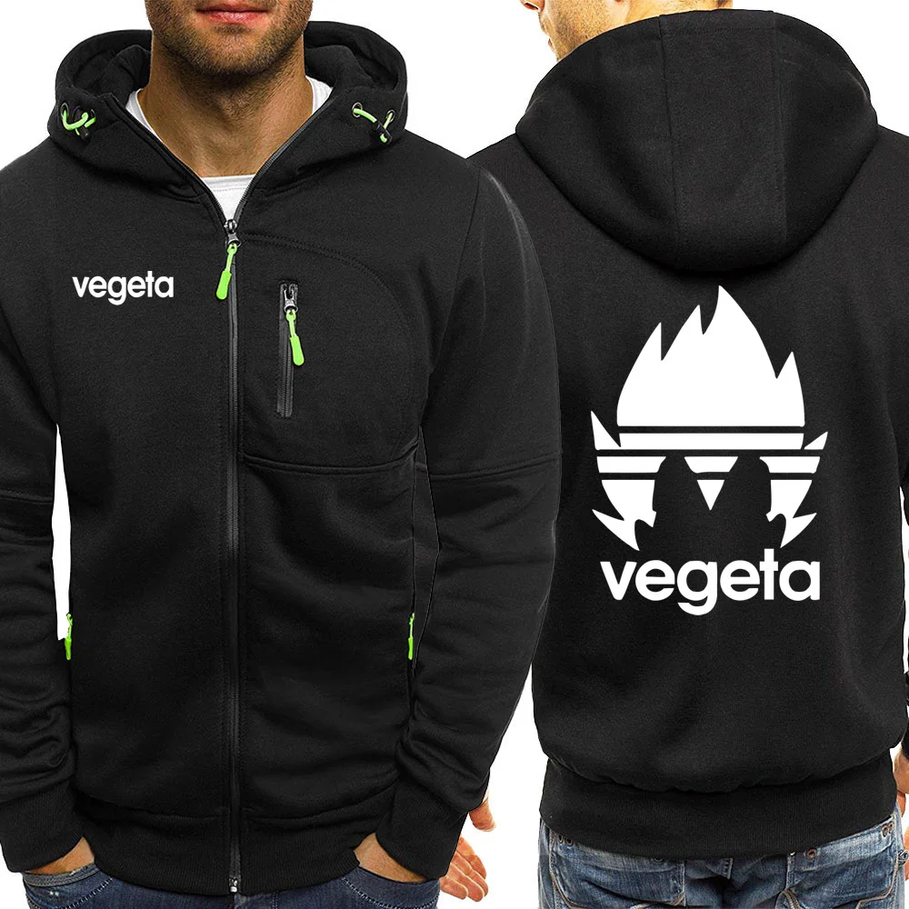 Dragon Ball толстовка мужская Vegeta Saiyan Пальто осенние куртки мультфильм Аниме толстовки мужские кофты Harajuku Японская уличная одежда - Цвет: black5