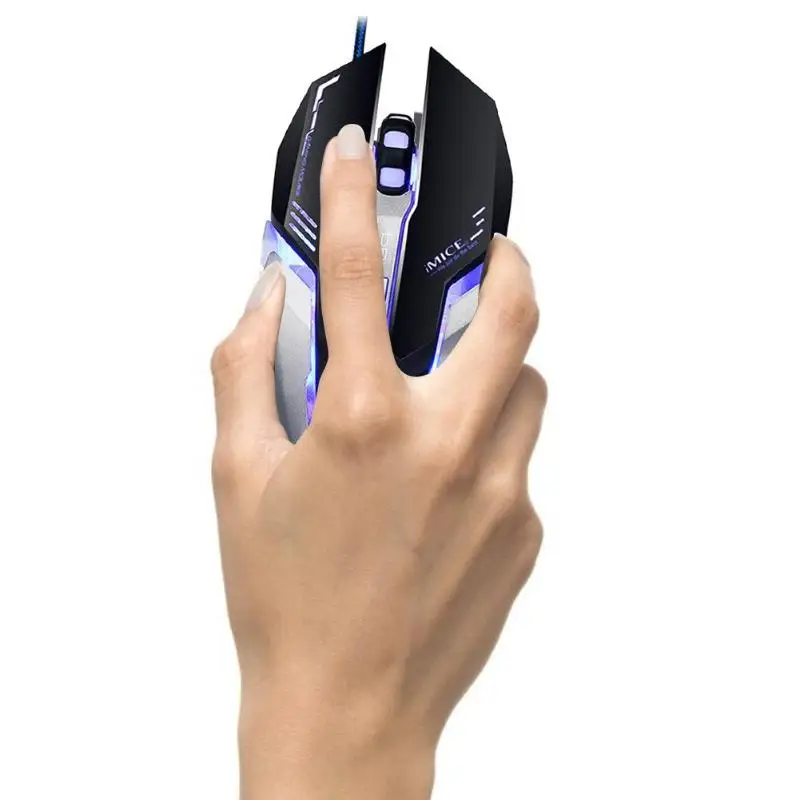 IMICE V8 USB Проводная оптическая игровая Мышь компьютер 6 Кнопка 4800 Точек на дюйм RGB светодиодный Цвет дыхание светильник игровая мышь для ПК, ноутбука, Тетрадь