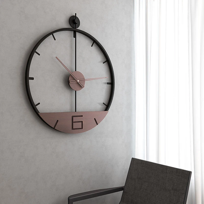 Retro Metal Walnut Mute Wall Clock D  
