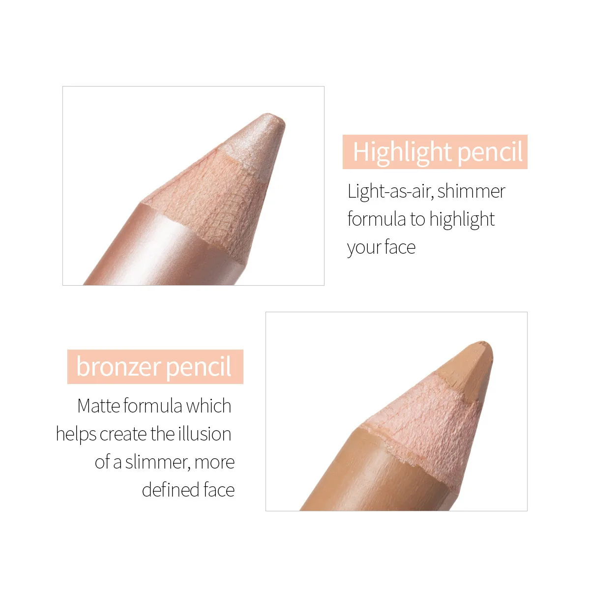 Double-Headed Concealer Pen Facial Contour Repair Delicate Volume Full Coverage Waterproof Cosmetics