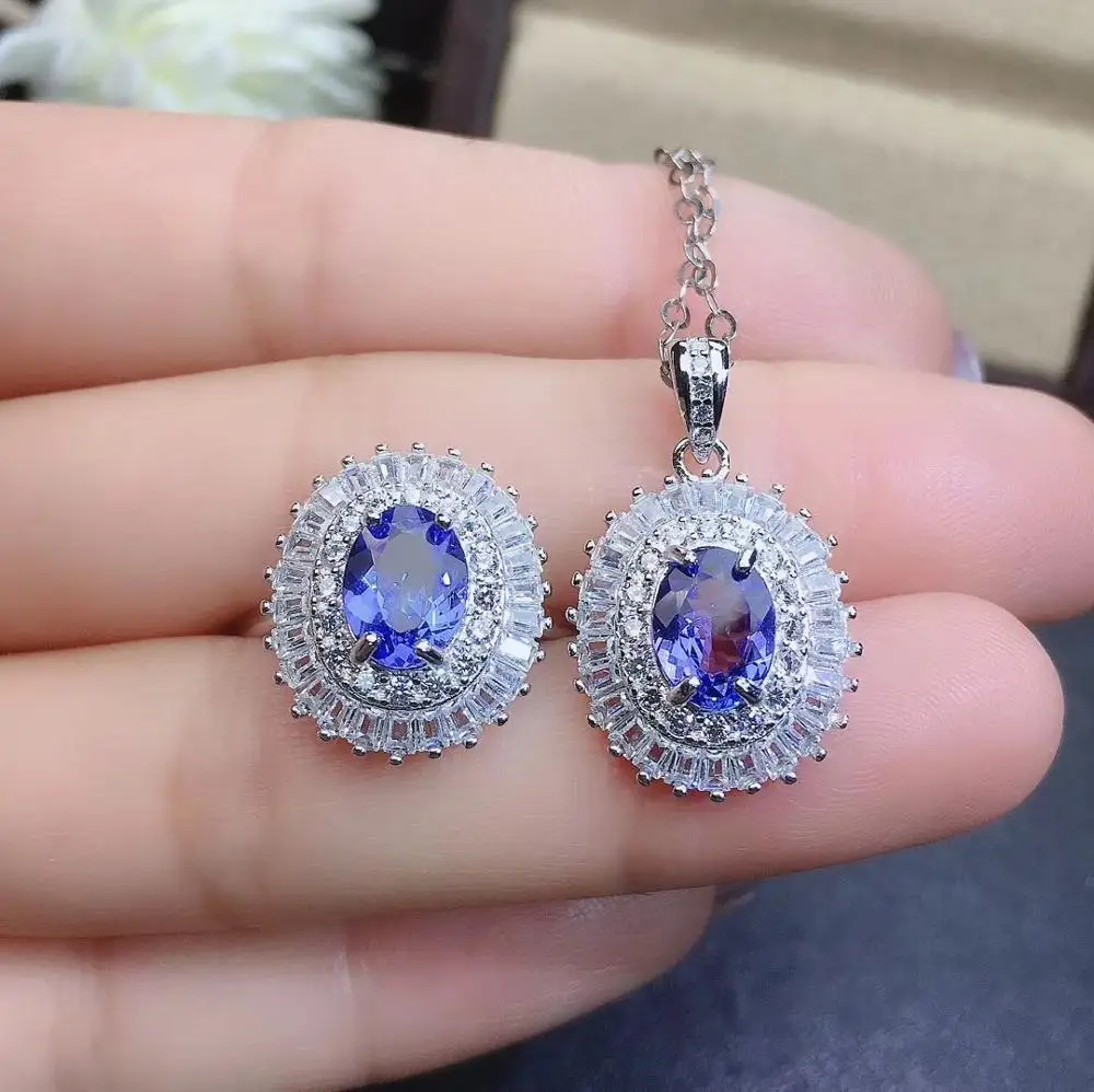 tanzanite jewellery sets