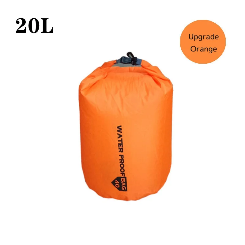 Orange 20L 10L/20L/40L/70 открытый сухой водонепроницаемый мешок водонепроницаемая сумка мешок водонепроницаемый плавающий сухой сумки для снаряжения для катания на лодках Рыбалка рафтинг плавание - Цвет: Orange 20L