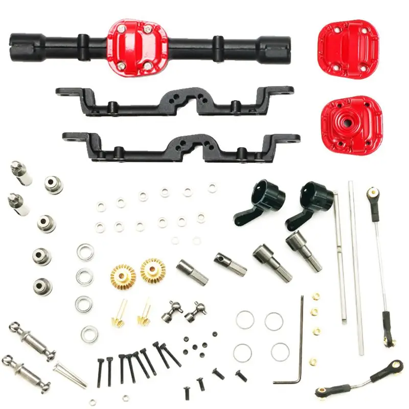 Цена, новая модель MN 1:12 D90 D91 4x4, передние и задние радиоуправляемые автомобильные запчасти, обновленная металлическая ось, запасные аксессуары для корпуса - Цвет: Черный