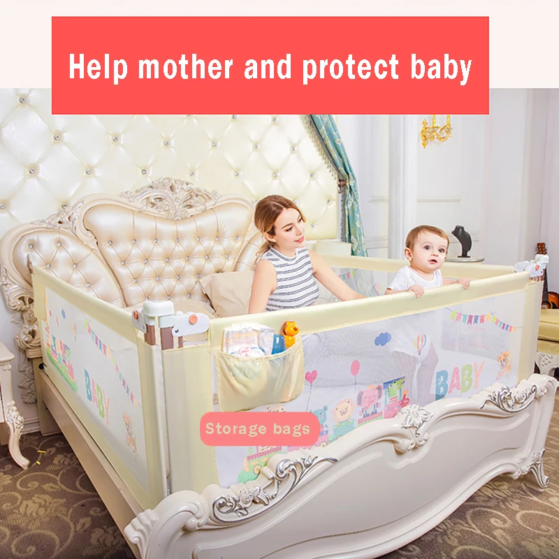  Baby Bed Fence Safety Gate Babe Barrier For Beds Crib Rails Security Fencing Baby Playpen Activity 