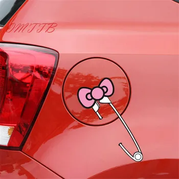 

kitty cat butterfly pin Car Stickers for bmw benz audi toyota mazda kia vw skoda Car FUEL Tank Decor sticker car styling