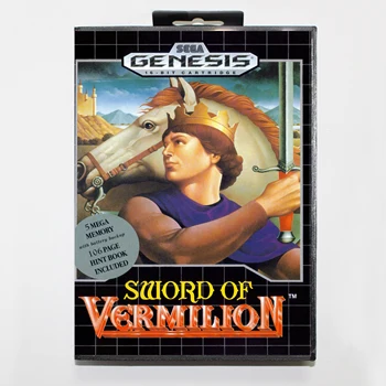 

Sword of Vermillion 16bit MD Game Card For Sega Mega Drive/ Genesis with Retail Box
