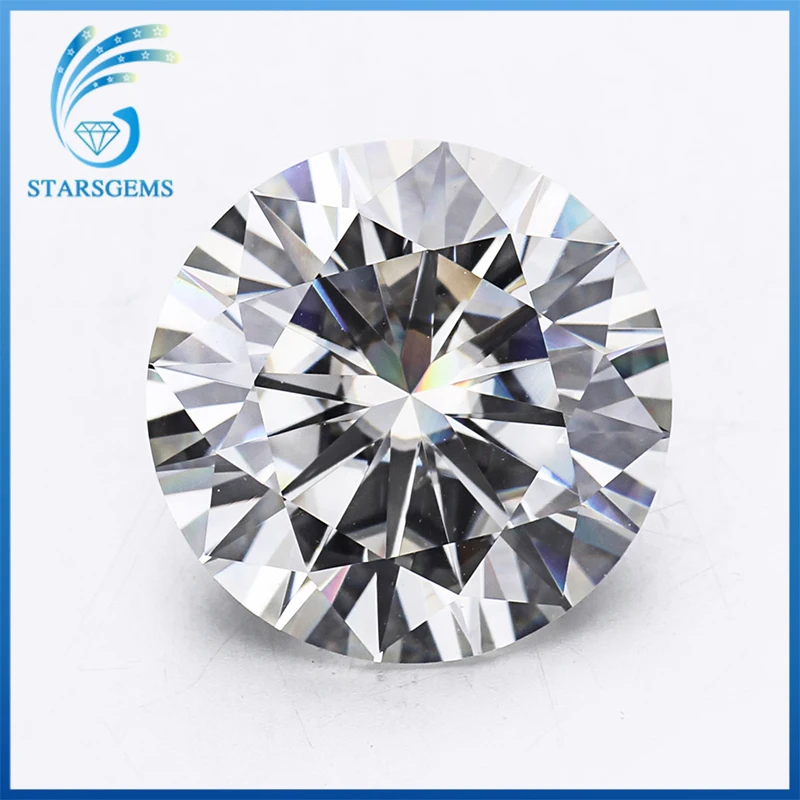 STARSGEM 11 мм круглая блестящая огранка 5.5ct Тест Положительный Свободный Муассанит