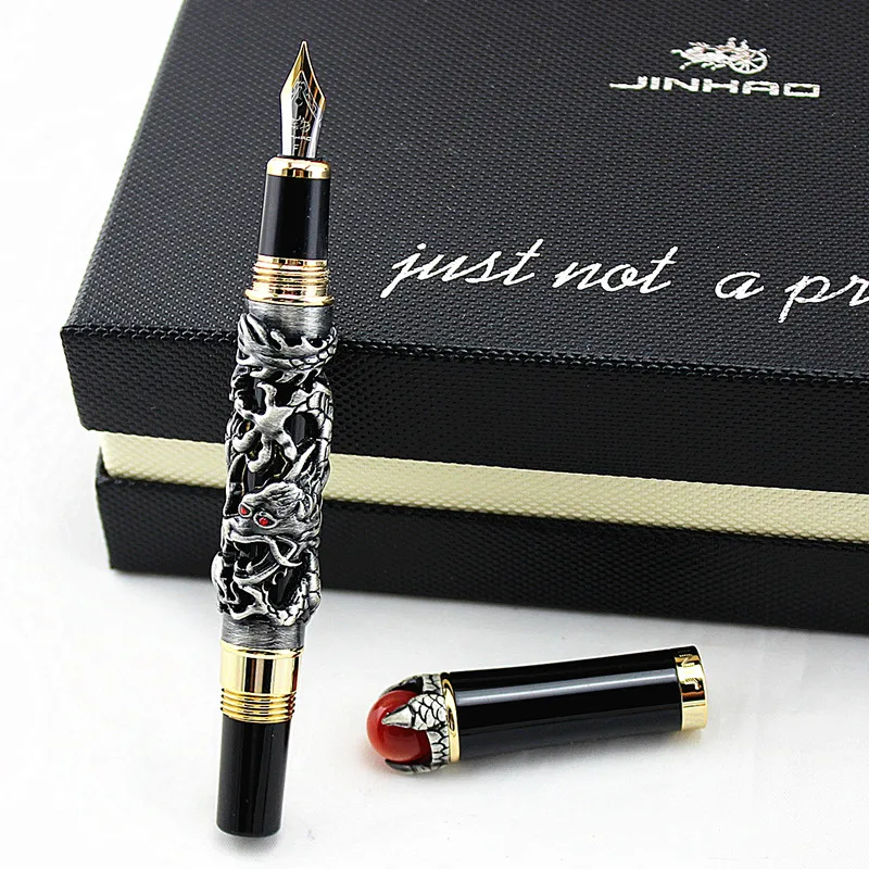 Jinhao Dragon авторучка ручка высокого качества Pluma Stylo Plume Caneta Tinteiro Pluma FuenteTitanium Dolma Kalem советы Коллекция подарков