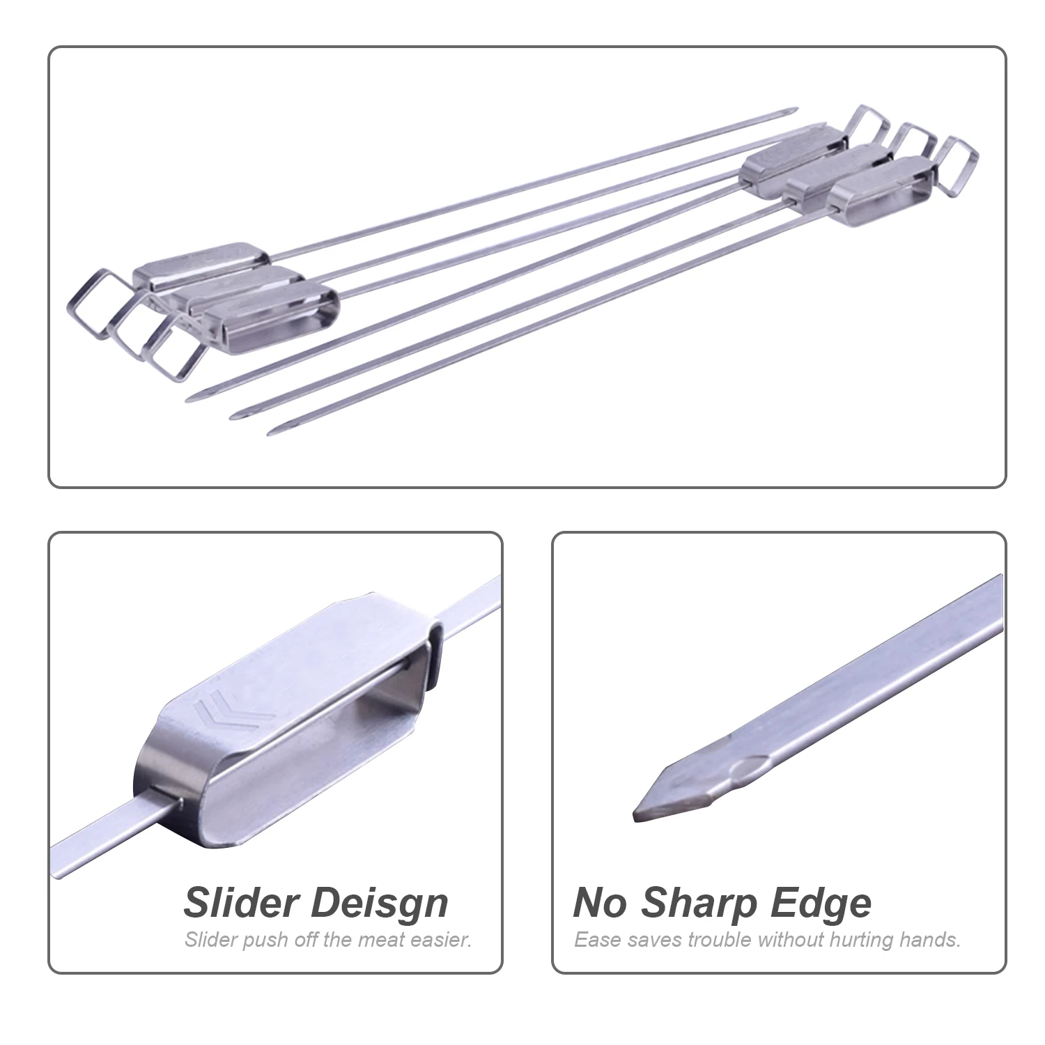 6 шт. Шпажки для мяса из нержавеющей стали|Шпажки| |