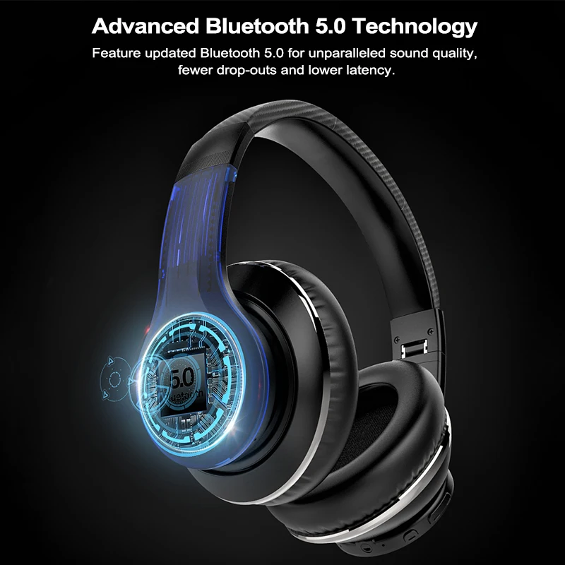 Ausdom ANC10, активные наушники с шумоподавлением, беспроводные Bluetooth наушники, 22 часа воспроизведения, Hi-Fi стерео гарнитура Bluetooth 5,0