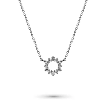 

Necklace made of white gold with diamonds e09kl091697