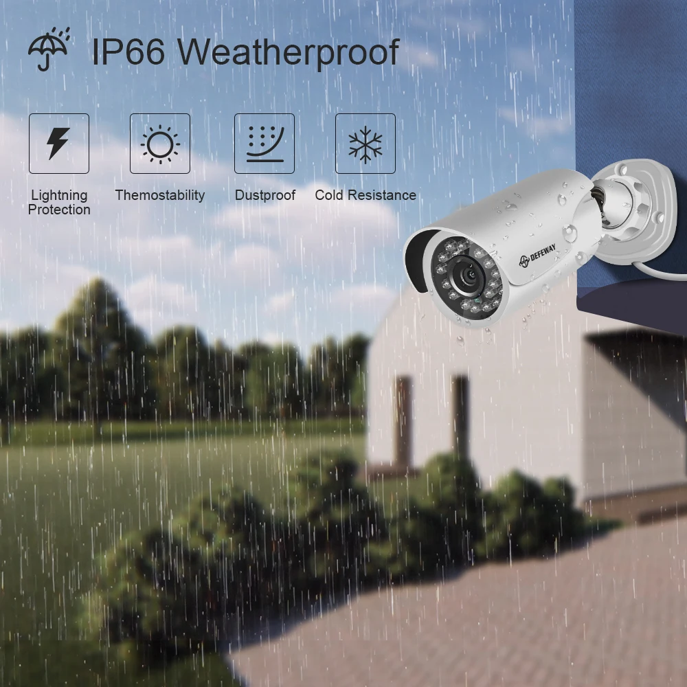 DEFEWAY 2000TVL комплект видеонаблюдения 1080 P HD DVR 4CH система видеонаблюдения домашняя камера безопасности Система 4 шт. камера видеонаблюдения
