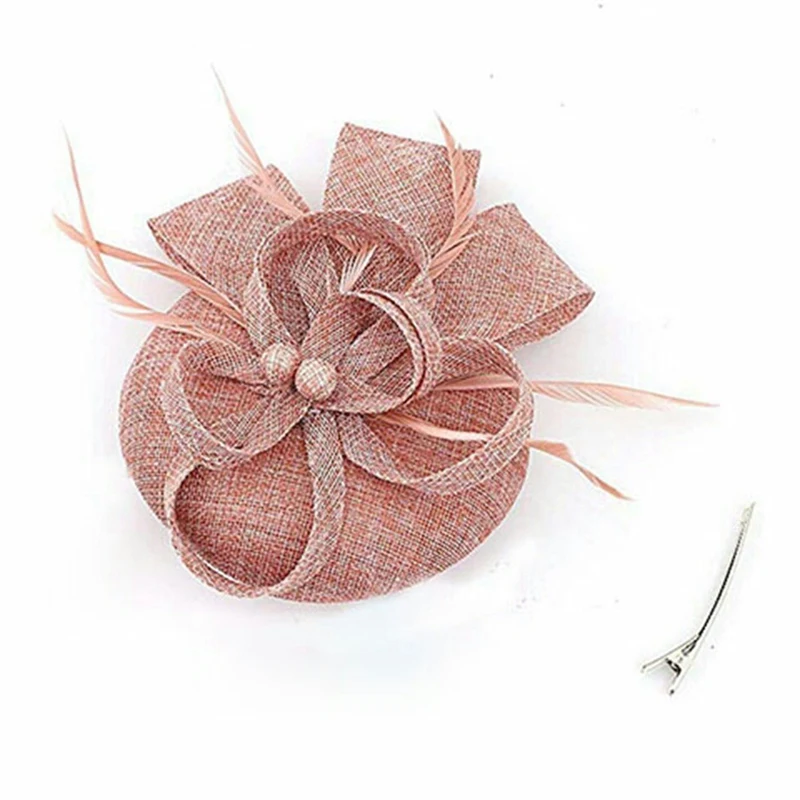 Свадебная шляпа для невесты, Вуалетка, перо, сетка, вечерние, Коктейльные, головной убор, цветы для волос, новинка, Gai