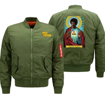 

2019 New Winter Men's Jacket Coat Thick Military Saint Mia Jules Retro Print Loose Casual Streetwear Jackets Bomber Motorcycle