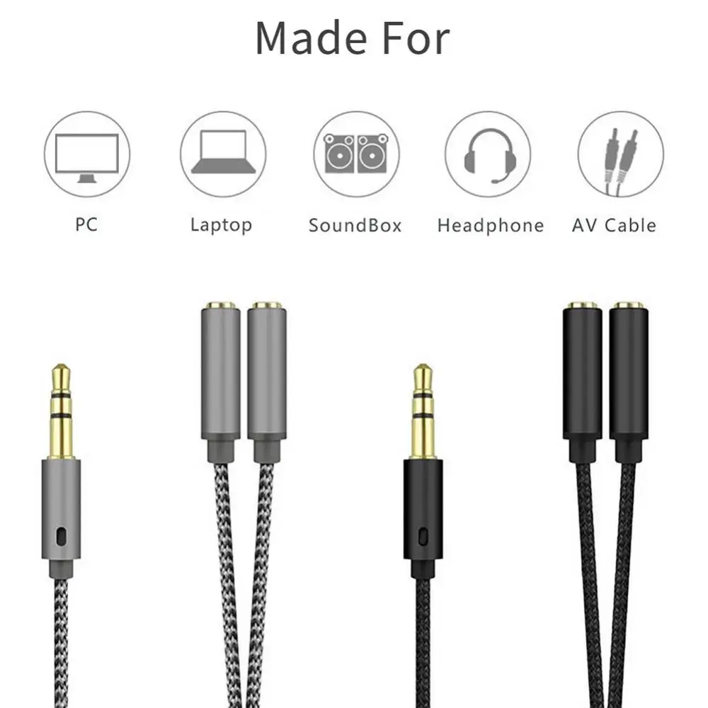 3.5mm audio cable Phone headset computer headset microphone combo conversion head adapter splitter