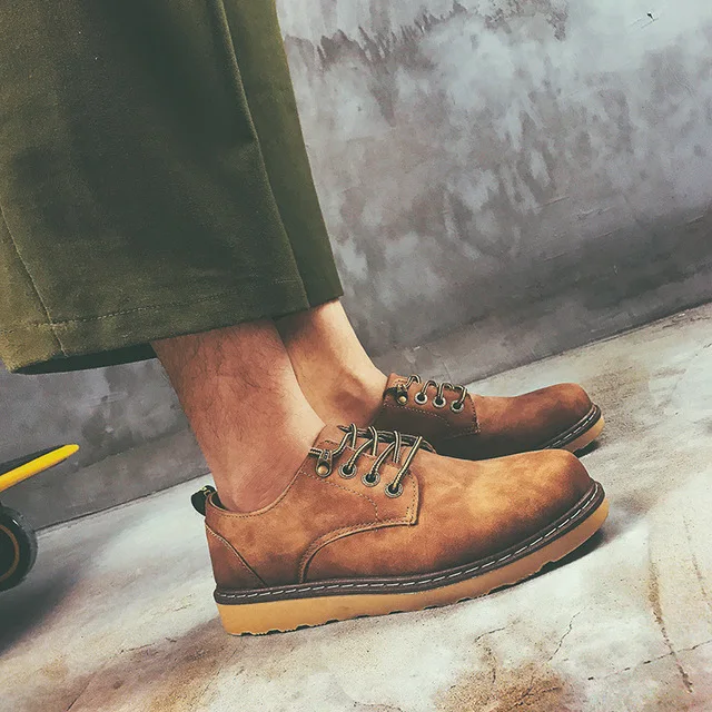 2019 autumn new men's shoes British style trend men's casual shoes single shoes fashion lace tooling shoes 2019 autumn new men's shoes British style trend men's casual shoes single shoes fashion lace tooling shoes