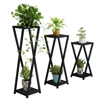 

Northern Europe Balcony Flowerpot Shelf Multi-storey Indoor Landing Type Simple Easy Flower Rack