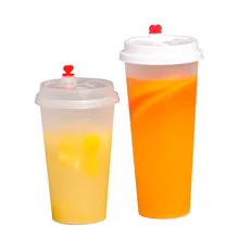 50 шт высокое качество одноразовые кофейные чашки 500 мл 700 мл Матовые прозрачные уплотненные молочный чай сок холодный напиток пластиковые чашки с крышкой