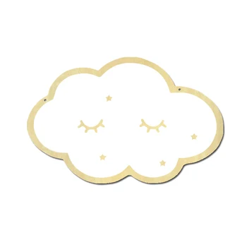 

Children Cartoon Decorative Mirror Bathroom Baby Room Wood Acrylic Mirror Frame Creative Home Art Wall Decorations Cloud