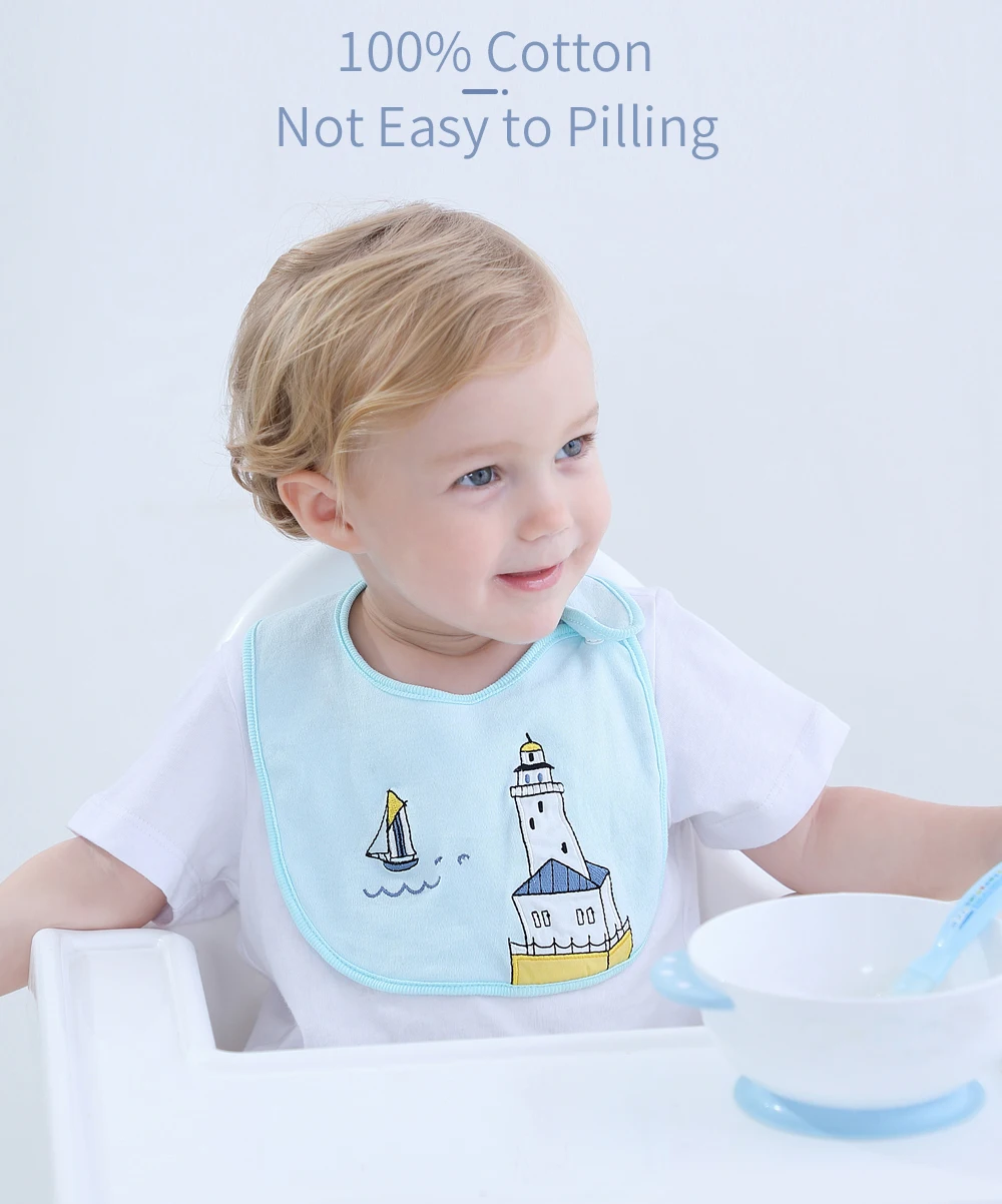 Pwshymi Bavoirs De Bave De Bébé 5 Pièces Bébé Bave Bavoirs Pur Coton Triangle Doux épais