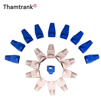 

10pcs RJ45 Cap Connector CAT5E CAT6 RJ45 Plug Ethernet Network Cable Strain Relief Boots RJ45 Plugs Socket Boot Caps Blue Color