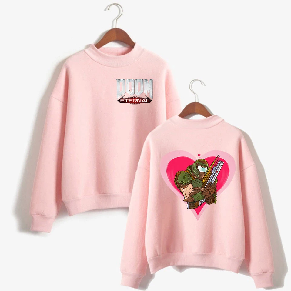 Harajuku Doom Eternal Hoodies men Sweatshirt Funny Cartoon Korean Style Sweatshirt Graphic Fashion Hoody Female