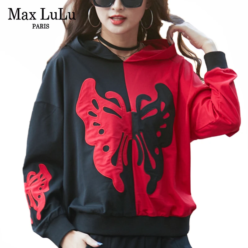 Max LuLu Новинка 2020 весенние модные женские толстовки с принтом хлопковые капюшоном