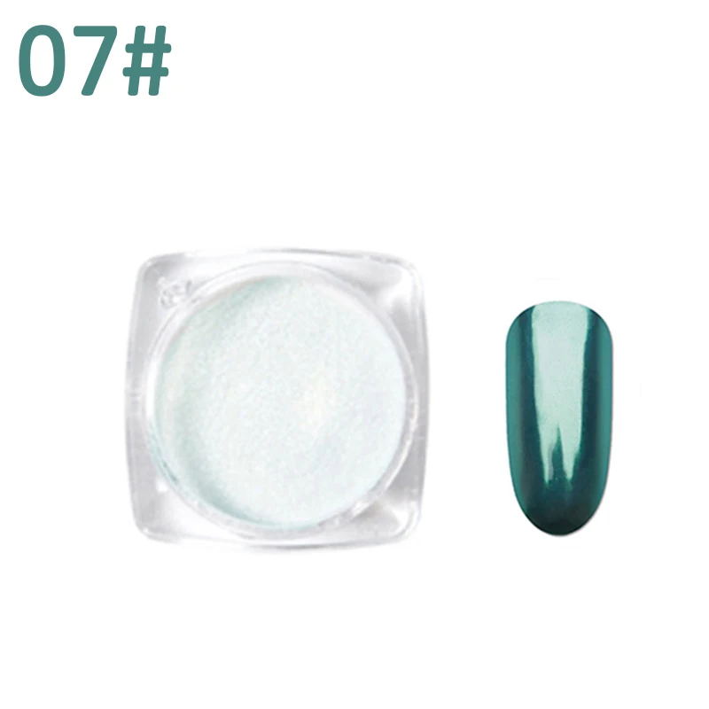 1g Nail Shell Glitter Powder Metallic Color Nail Art UV Gel Polishing Chrome Flakes Pigment Dust Decorations Manicure TSLM1