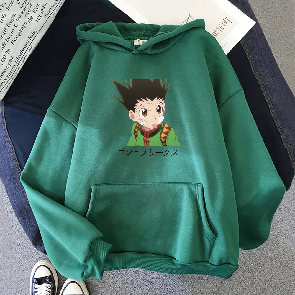 

Women Hoodies Hunter X Hunter Moletom Pullovers Killua And Gon Freecss Print Hoodie Sweatshirts Anime Hoody Men Streetwear Tops