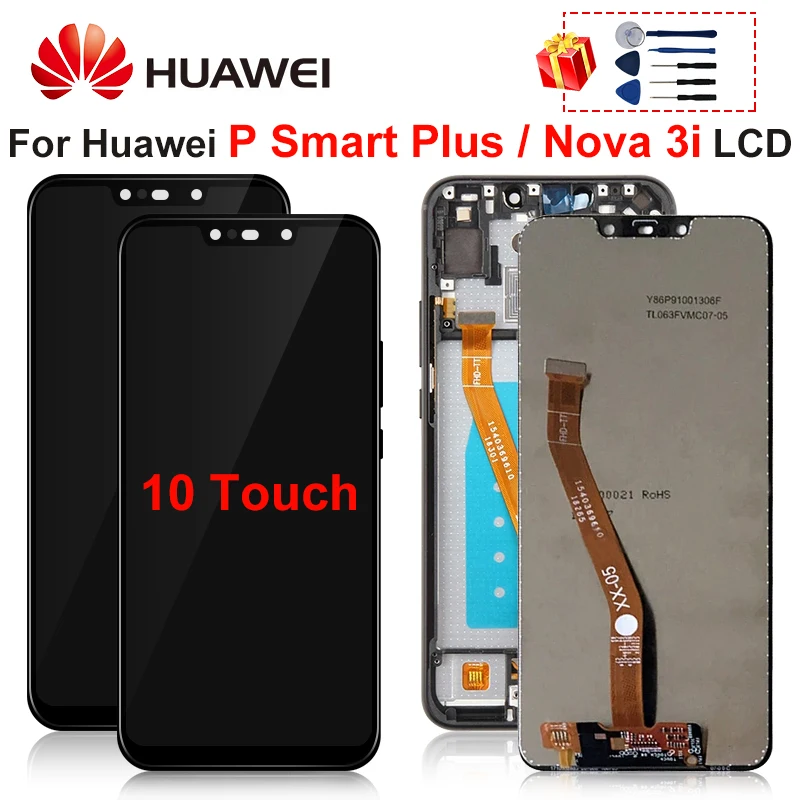 Дисплей 6 3 дюйма для Huawei Nova 3i ЖК дисплей дигитайзер сенсорного экрана в сборе P Smart