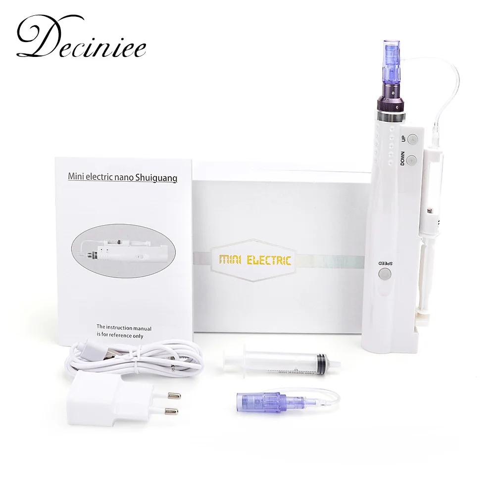 2 in 1 Hydra Injector Derma Pen Nano Mesotherapy Microneedle dr Pen Mesogun Portable Smart Injector Pen Facial Treatment Machine