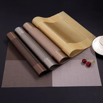 

Placemats Washable PVC Table Cloth Pad Mat Tablemats Stain-Resistant Dining Disc Bowl Pad Coaster Non-slip PVC Pad