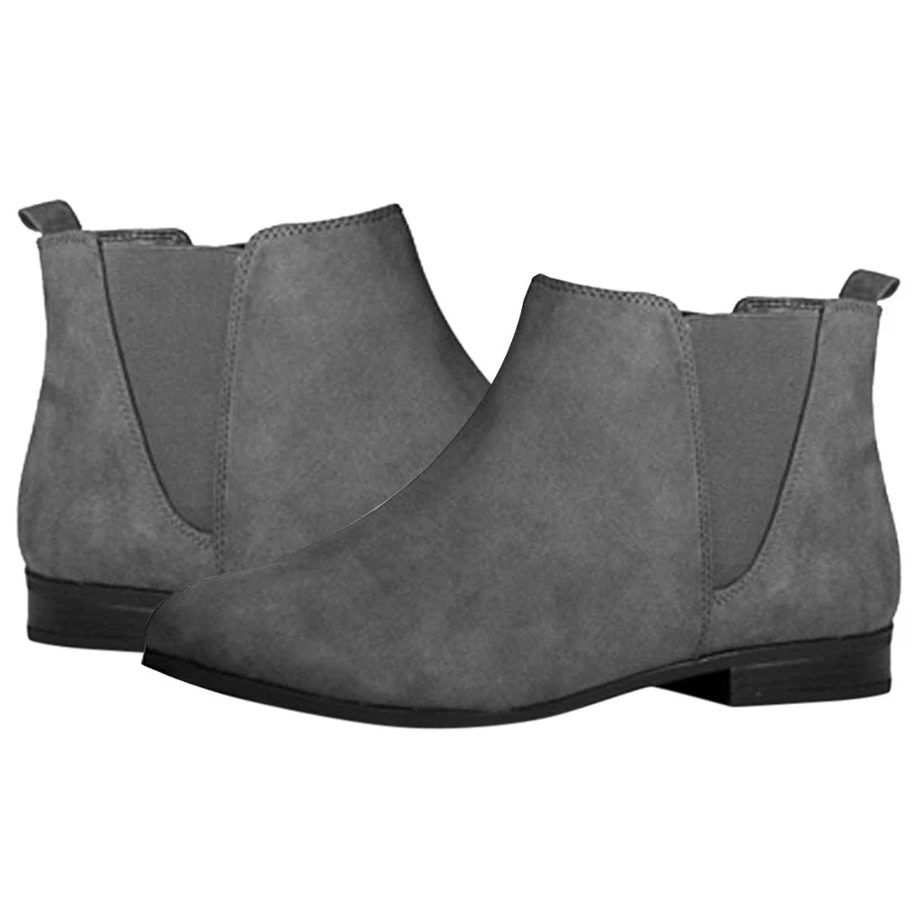 womens ankle boots round toe