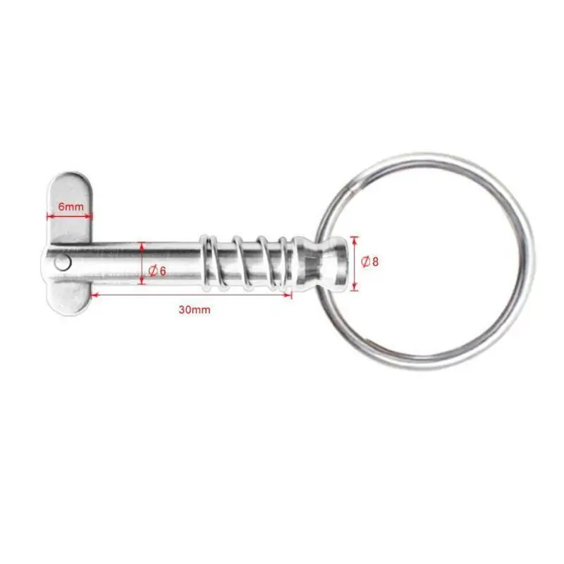 

1pcs 316 Stainless Steel Quick Release Pin 1/4 With Pull Ring For Marine Boat
