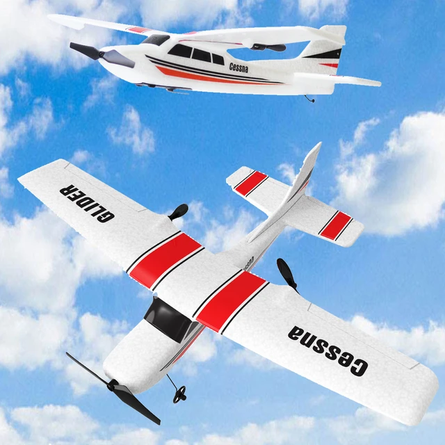 Iniciante Eletricidade Avião Rc Cessna 182 Kit Uav Brinquedo De Controle  Remoto Planador De Avião Distância Aérea 150 Metros Diy Planador De Espuma  Epp Elétrica Aumente A Bateria Para Voar Mais 