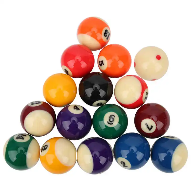 Billiard Balls Set,16Pcs Billiard Balls Set Gloss Resin Bright Colors American Pool Table Ball 48mm 