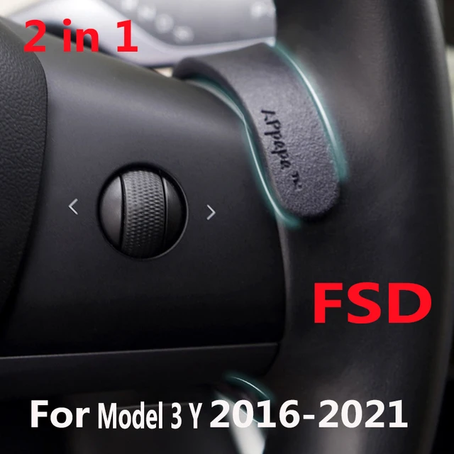 משודרג 2 ב 1 טסלה דגם 3 Y הגה בוסטרים FSD מאיץ אוטומטי בסיוע נהיגה משקל נגד טבעת עבור טסלה 2021