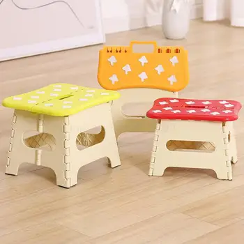 

Folding Small Bench Children Portable Plastic Chair Outdoor Short-boarding Train Maza Household Adult Bench