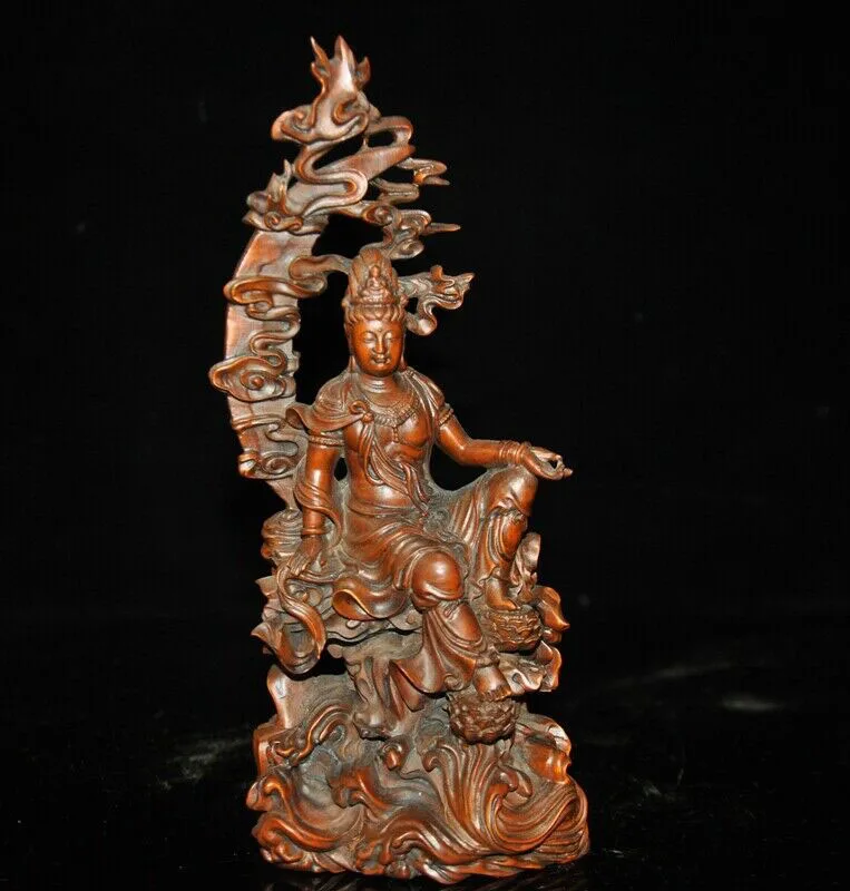 

wedding decoration China Buddhism Boxwood wood freedom Kwan-yin Kuan-yin Guanyin Quan Yin Statue