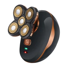 Беспроводная Бритва для лица Водонепроницаемая USB перезаряжаемая 5 головок уход за бородой удаление волос Безопасная электрическая многофункциональная бритва триммер