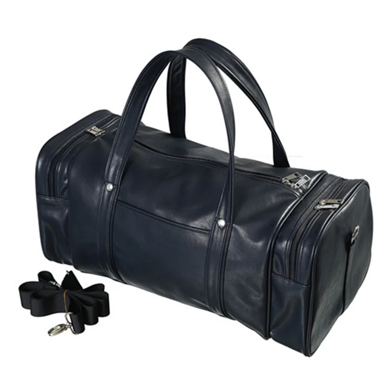 Dark blue Спортивная сумка из искусственной кожи для мужчин и женщин Gymtas, спортивные сумки для фитнеса, тренировочная сумка через плечо, обувь для путешествий, багажный рюкзак - Цвет: Dark blue