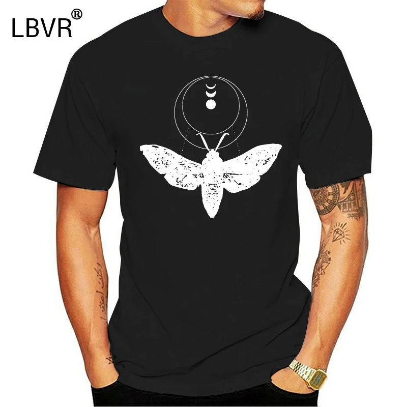 Моли и фазы Луны являются элементами с короткими рукавами унисекс футболка