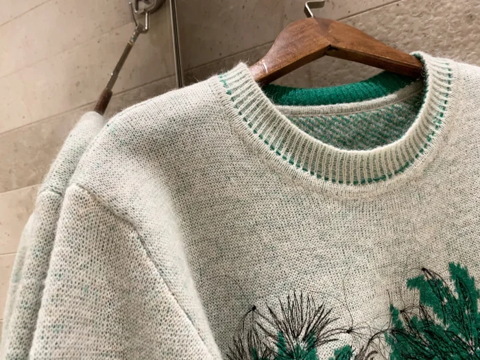 Высококачественный свитер, изысканный дизайн с вышивкой, Женский вязаный свитер с круглым вырезом и длинными рукавами, пуловер, пуловер на осень и зиму, Новинка