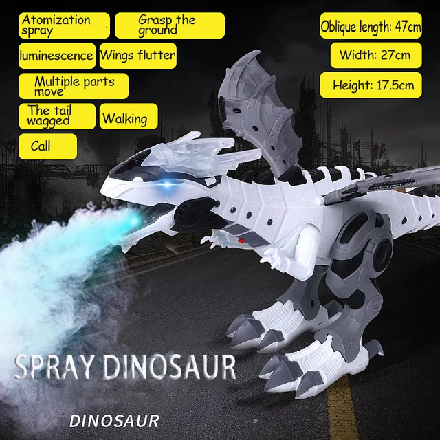 Remote Control Dinosaur Rc Animals Remote Control Dinosaur Electric Walking Animal Toy Spray Toy C140# Children's Birthday Gift