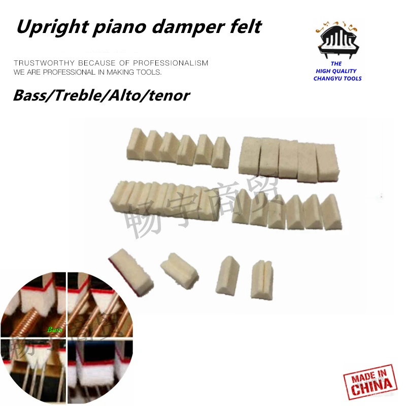 Accessori Per Accordatura Pianoforte 30 Pezzi Ammortizzatore Per Pianoforte Verticale Feltro Basso/Acuti/Alto/Triangolo Tenore Lana/Fioritura It/Parti
