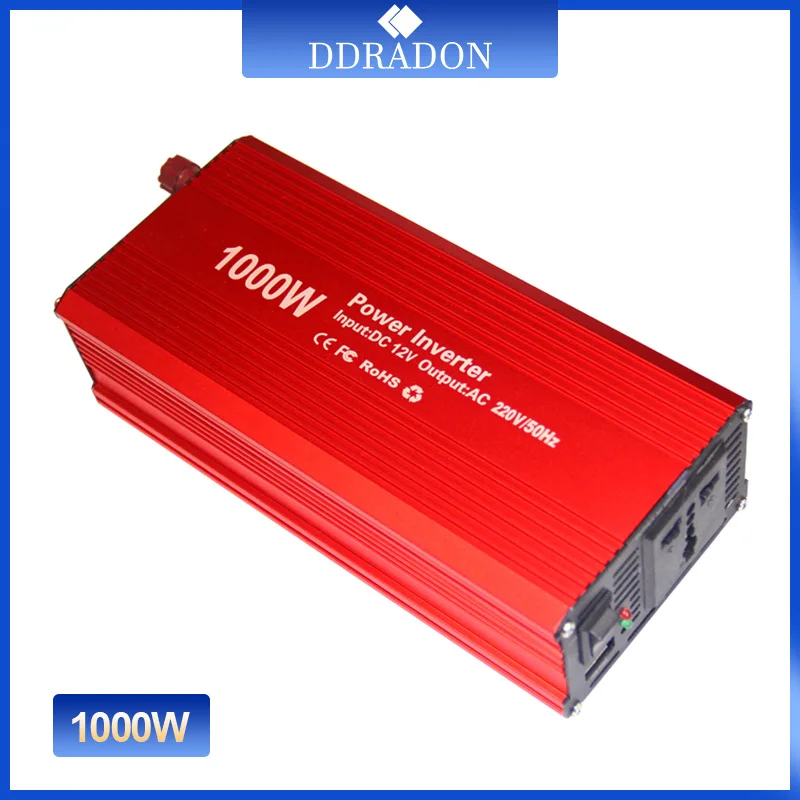 Инвертор мощности 1000 Вт модифицированный синусоидальный сигнал 12 В постоянного тока в 220 переменного