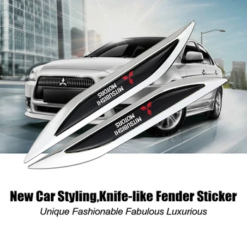 

2pcs Car Stickers Body Side Emblem Badge for RALLIART ASX Lancer Colt Pajero Outlander Eclipse Galant Auto Decoration