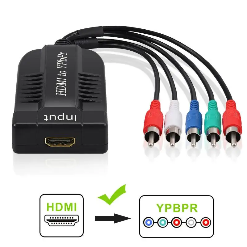 Новый компонент в HDMI конвертер 5RCA RGB YPbPr поддерживает 1080P видео аудио адаптер для