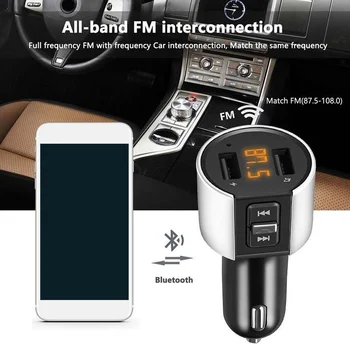 

Handsfree Wireless Bluetooth Car Kit FM Transmitter Radio MP3 Player USB Charger