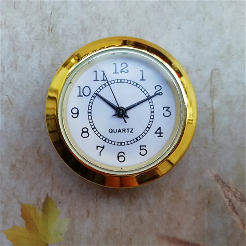 

1PC 39MM Built - in Clock Insert QUARTZ CLOCK FIT-UP/Insert Gold Trim DIY Clock Head